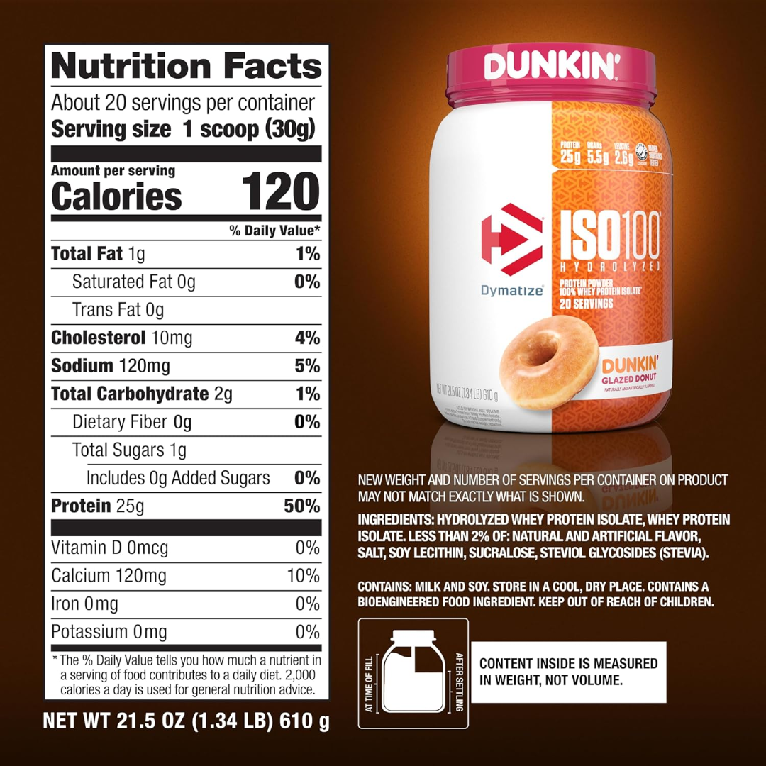 DYMATIZE ISO100 PROTEIN POWDER 1.34 LB