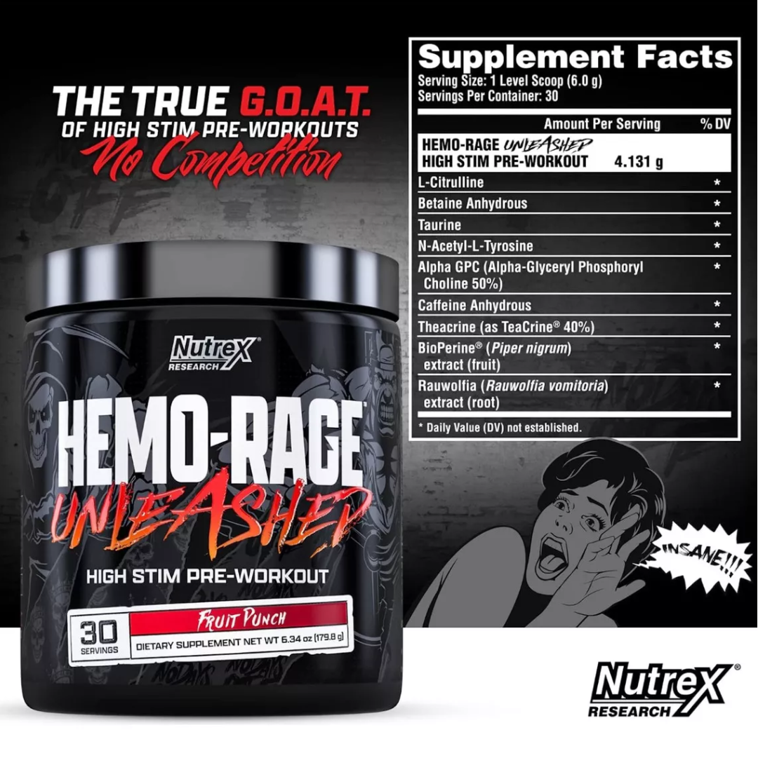 NUTREX HEMO-RAGE UNLEASHED 30 SERV