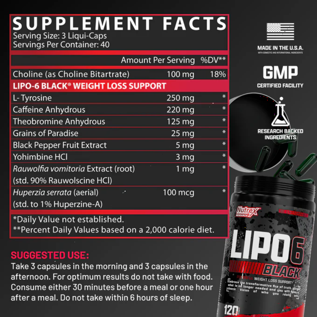 NUTREX LIPO 6 BLACK 120 CAPS