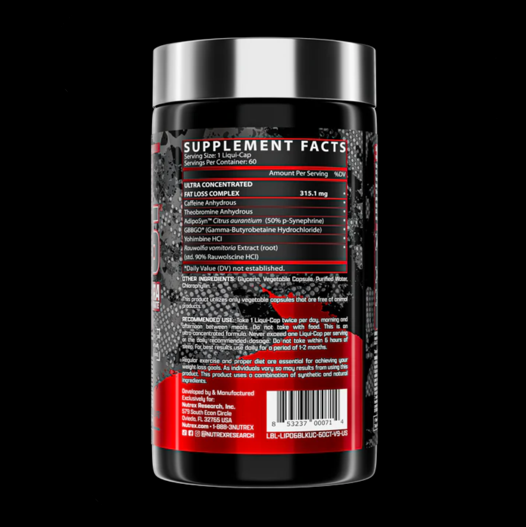 NUTREX LIPO 6 BLACK ULTRA CONCENTRATE 60 CAPS