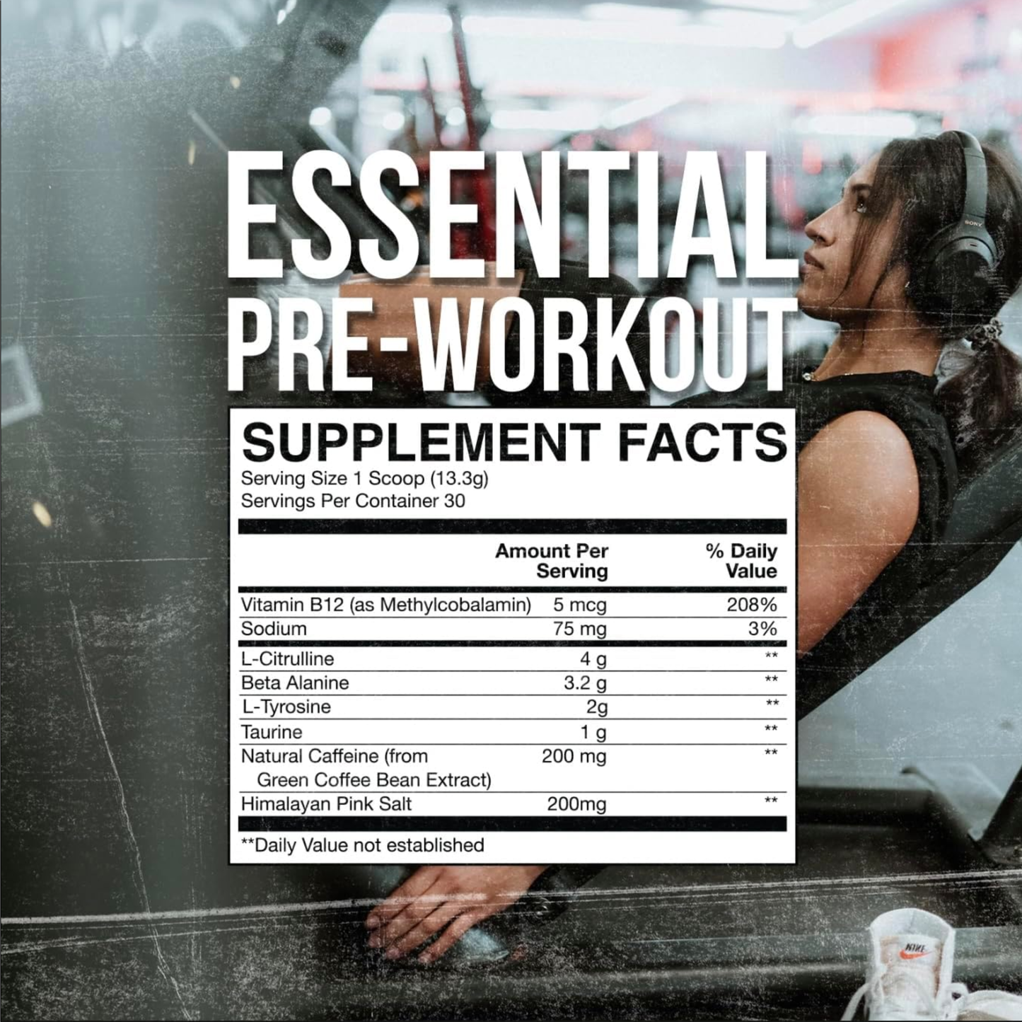 RAW ESSENTIAL CHARGED PRE-WORKOUT 25 SERV