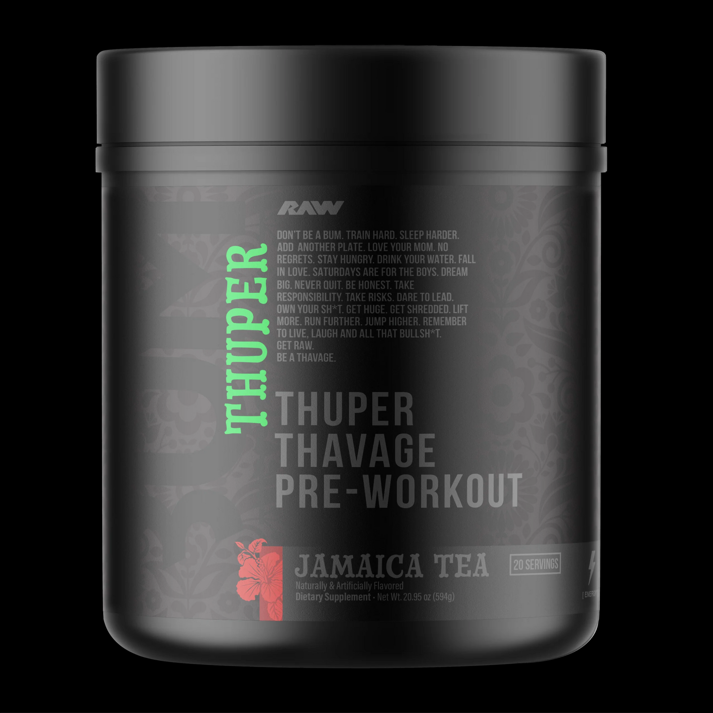 RAW THUPER THAVAGE PRE-WORKOUT 20 SERV