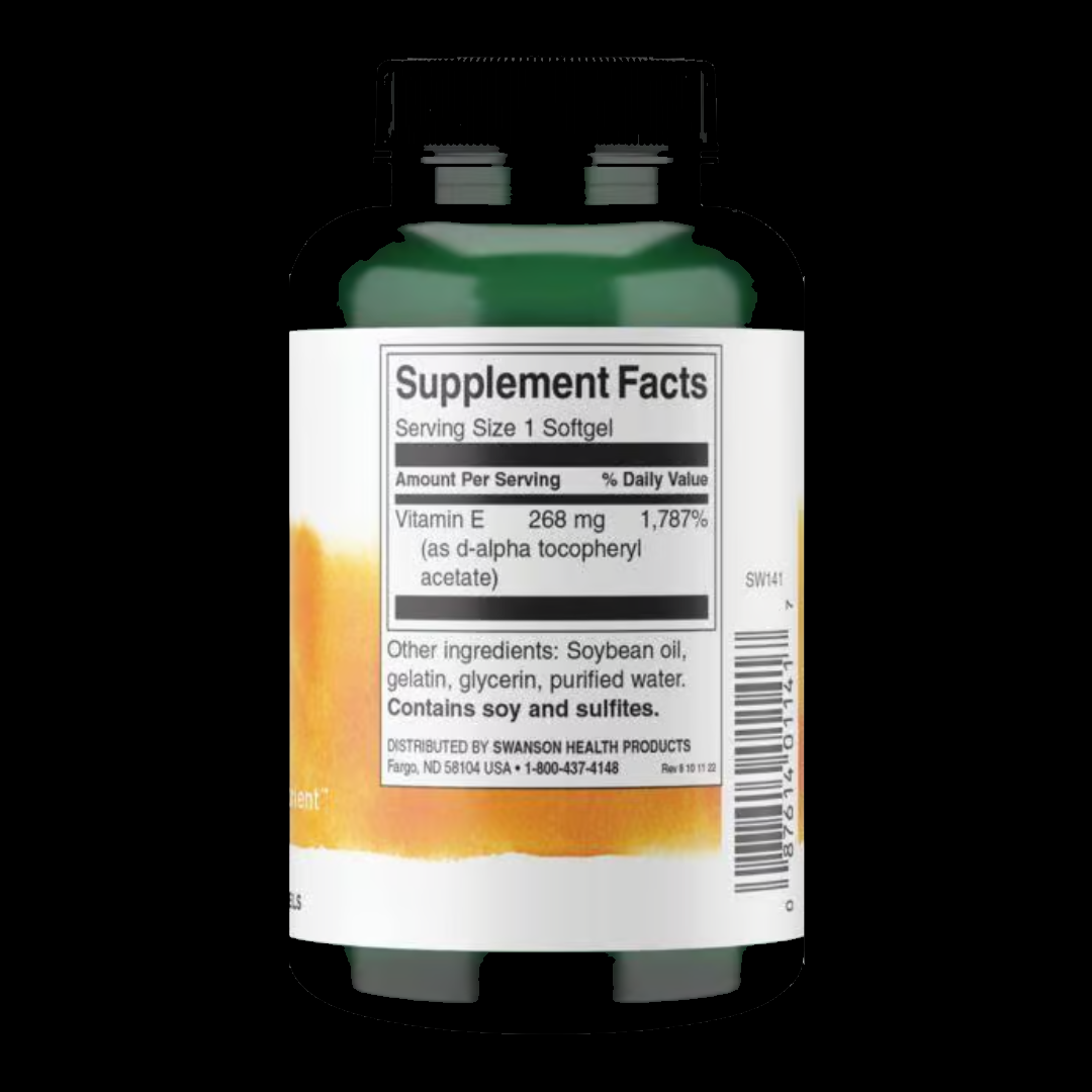 SWANSON NATURAL E-400IU 250 SOFTGELS