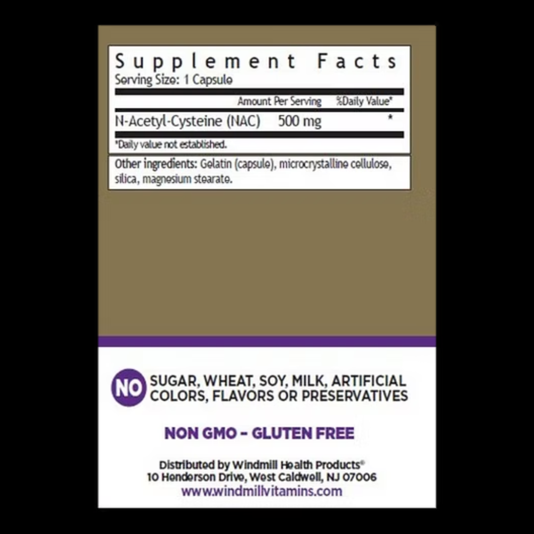WINDMILL NAC N-ACETYL-CYSTEINE 500MG 100 CAPS