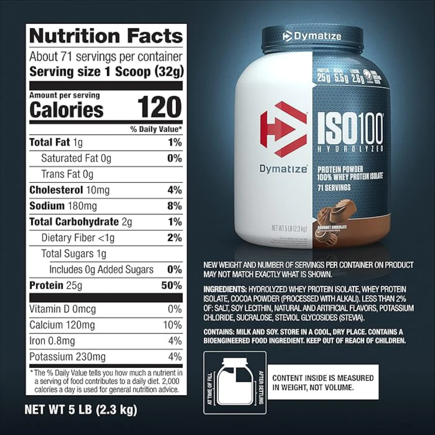 DYMATIZE ISO100 PROTEIN POWDER 5LB