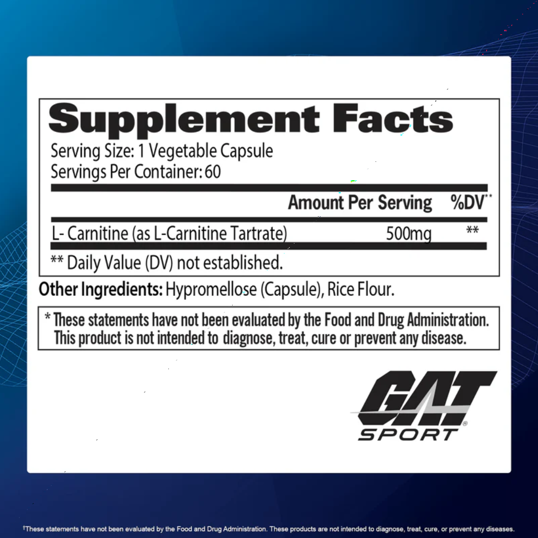 GAT L-CARNITINE 500mg 60 CAPS
