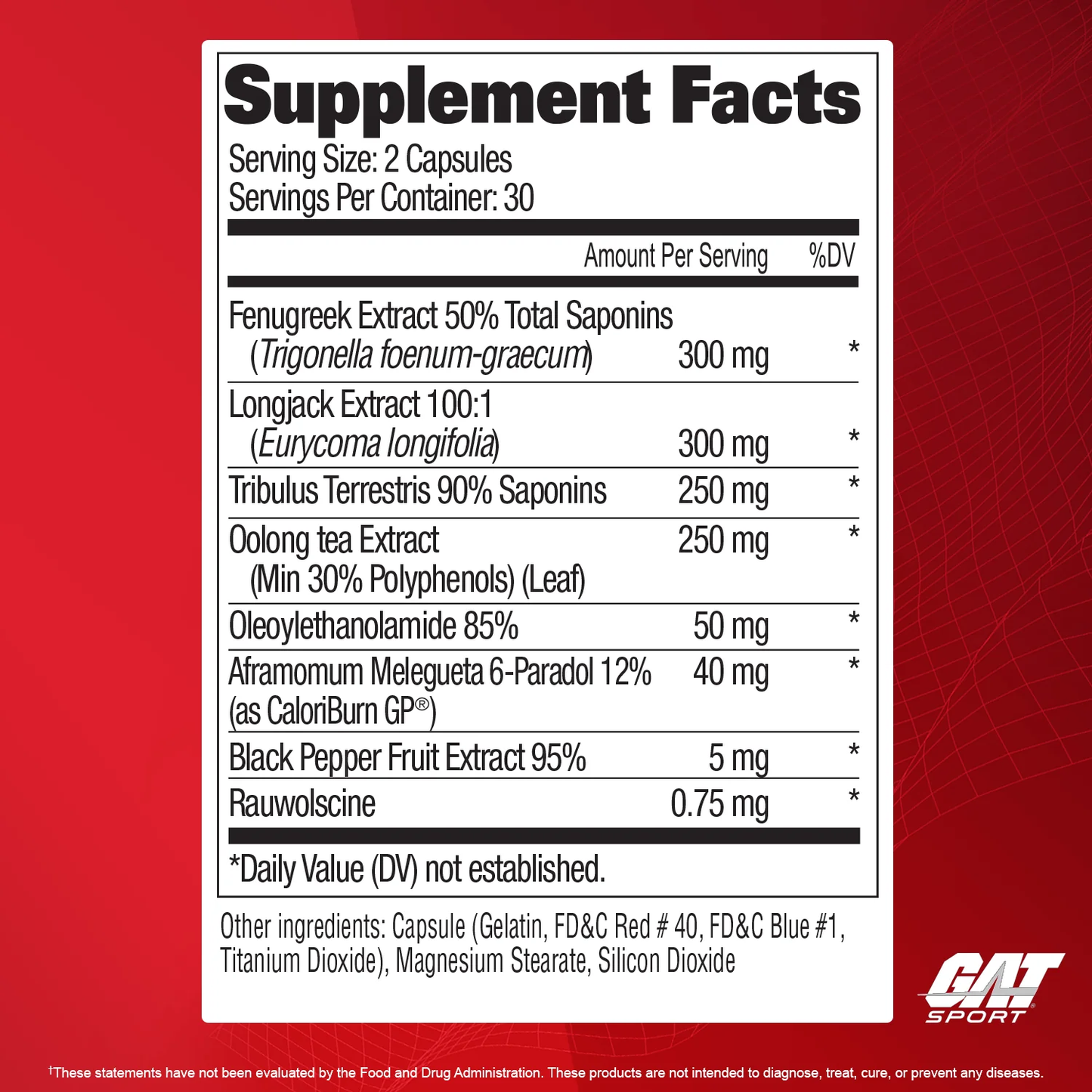 GAT TESTROL FIRE 60 CAP