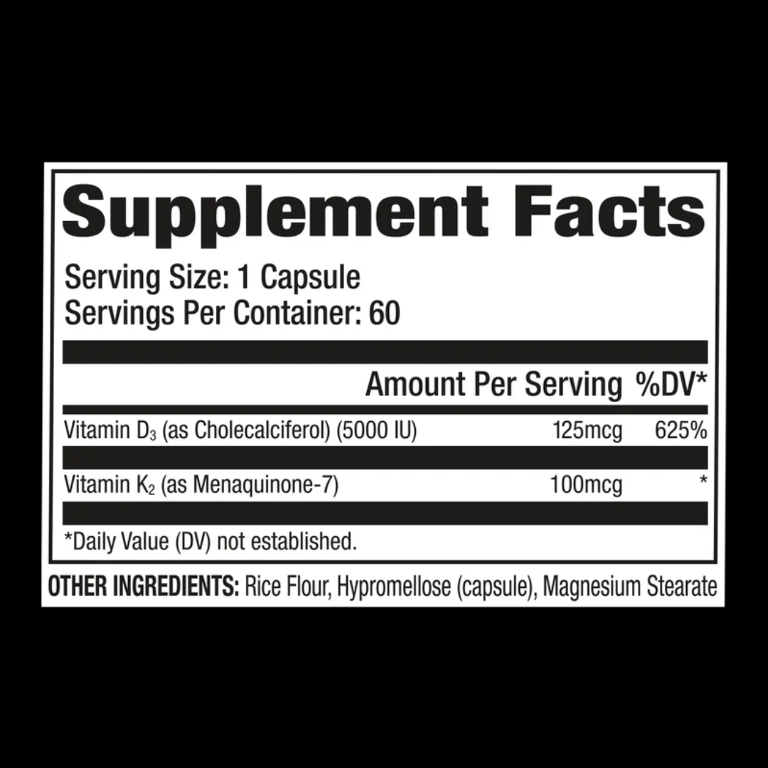 GAT VITAMIN D3+K2 60 CAPS