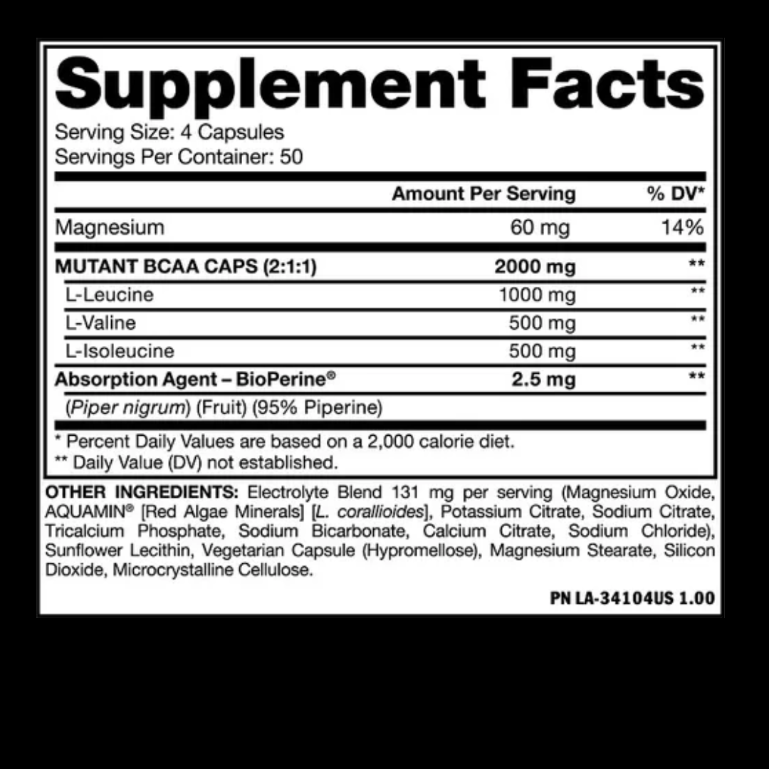 MUTANT BCAA CAPS 50 SERV
