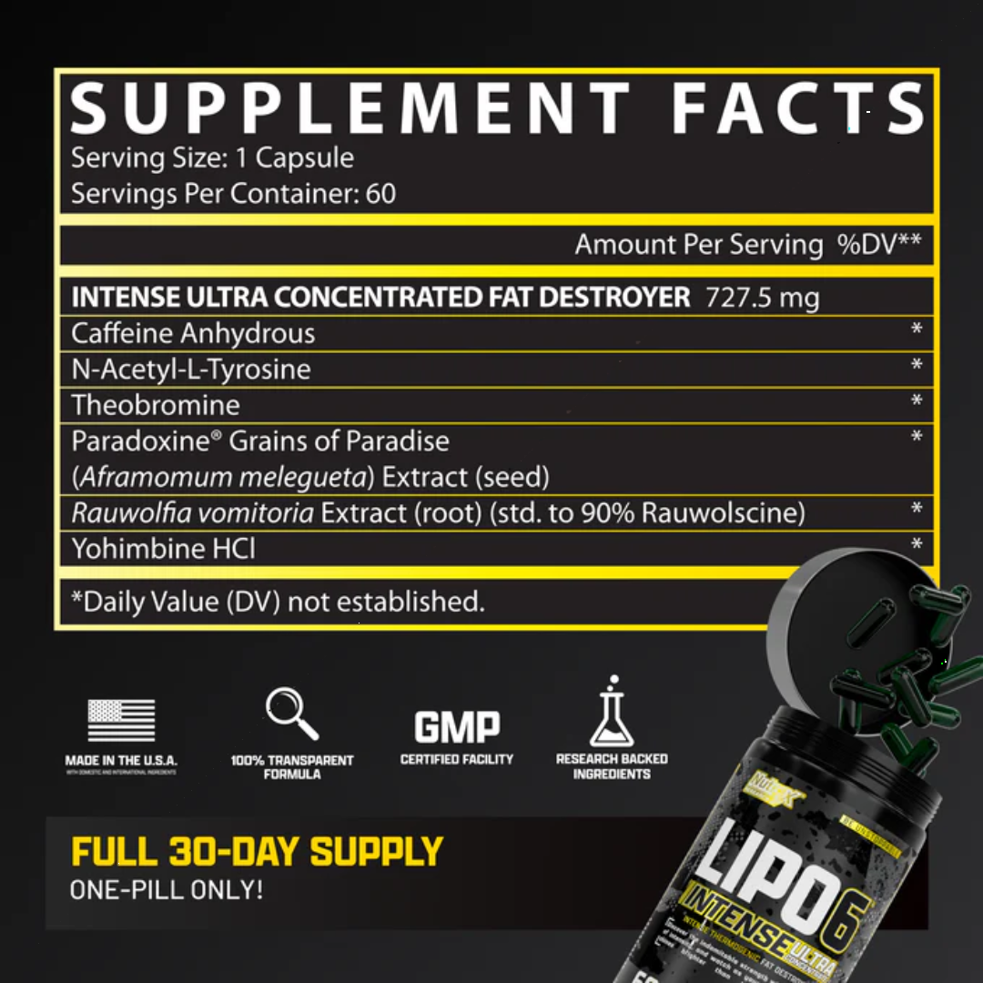 NUTREX LIPO 6 INTENSE ULTRA CONCENTRATE 60 CAPS