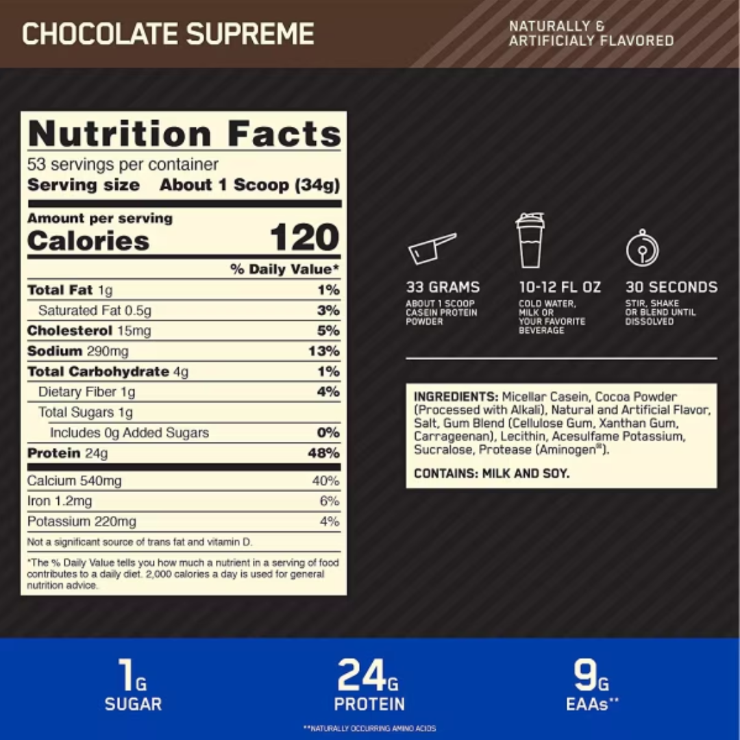 ON 100% CASEIN PROTEIN 4 LB