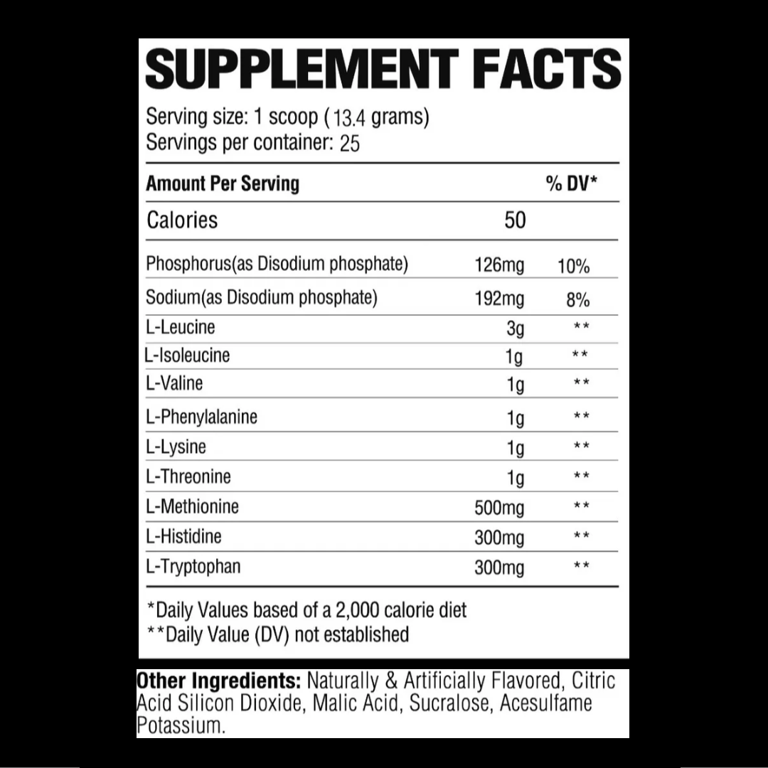 RAW EAA ESSENTIAL AMINO ACID 25 SERV
